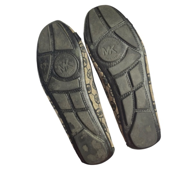 Michael Kors MK Black Leather Trim Ballerina Flat Fulton Shoes Size 8M - Picture 3 of 10